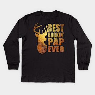 Best Buckin Pap Ever Vintage T-Shirt Gift For Father Day T-Shirt Kids Long Sleeve T-Shirt